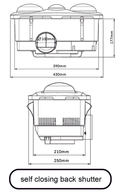 Modura BathLux2- 3 in 1 Bathroom Heater Exhaust Fan and Light Instant Heat-Silver