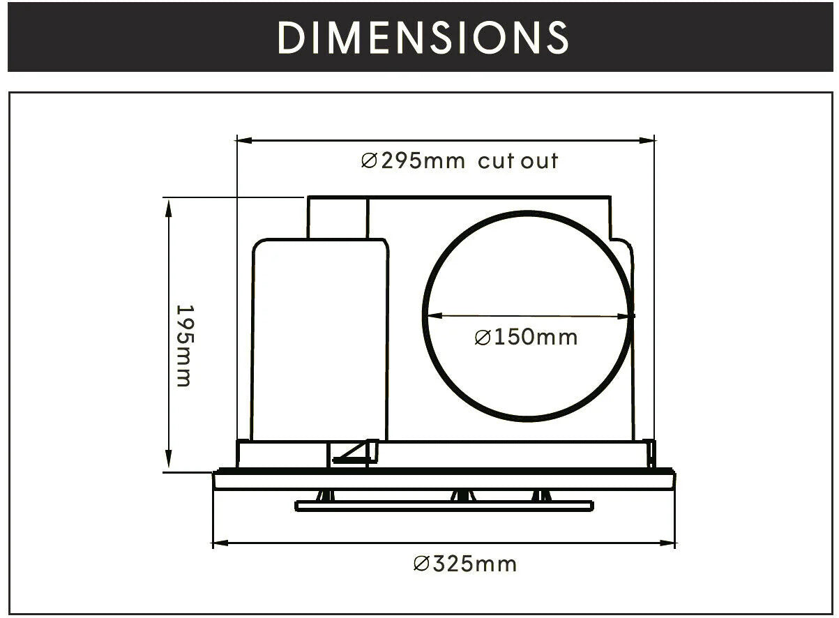 Modura AllAirPro 250 Ceiling Exhaust Fan Round (High Air Extraction)