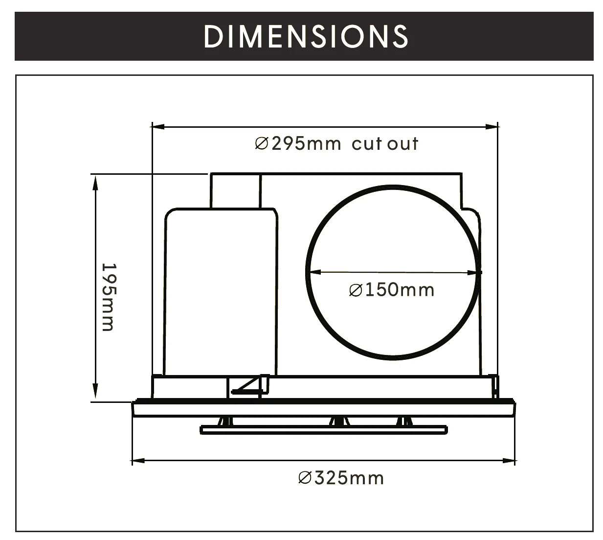 Modura AllAirPro 250 12W LED Panel Light Ceiling Exhaust Fan Round (High Air Extraction)