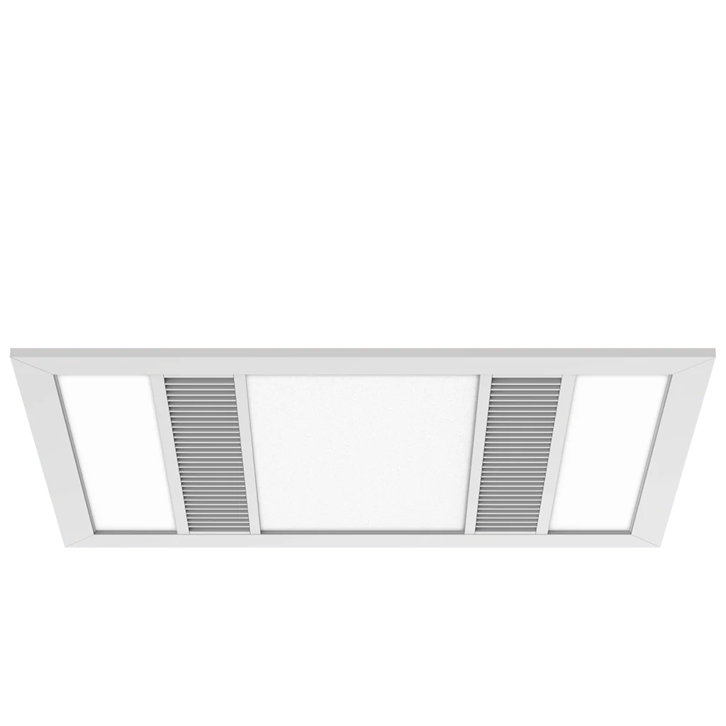 Modura Slender 3 in 1 Bathroom Heater Exhaust Fan and Light 1000w Halogen-White