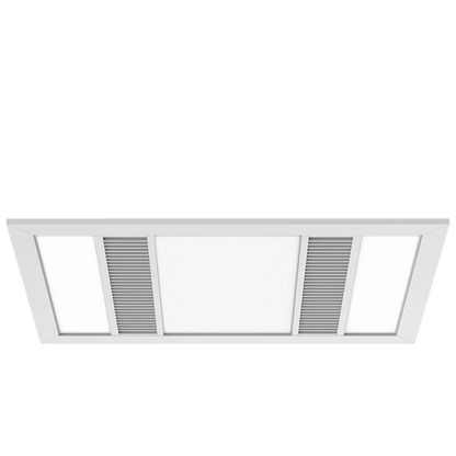 Modura Slender 3 in 1 Bathroom Heater Exhaust Fan and Light 1000w Halogen-White