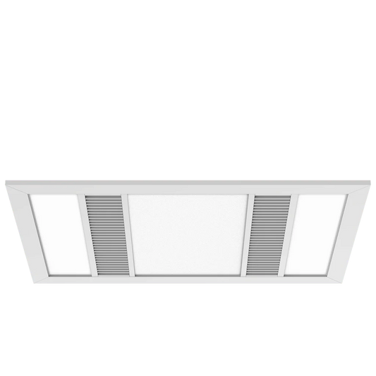 Modura Slender 3 in 1 Bathroom Heater Exhaust Fan and Light 1000w Halogen-White