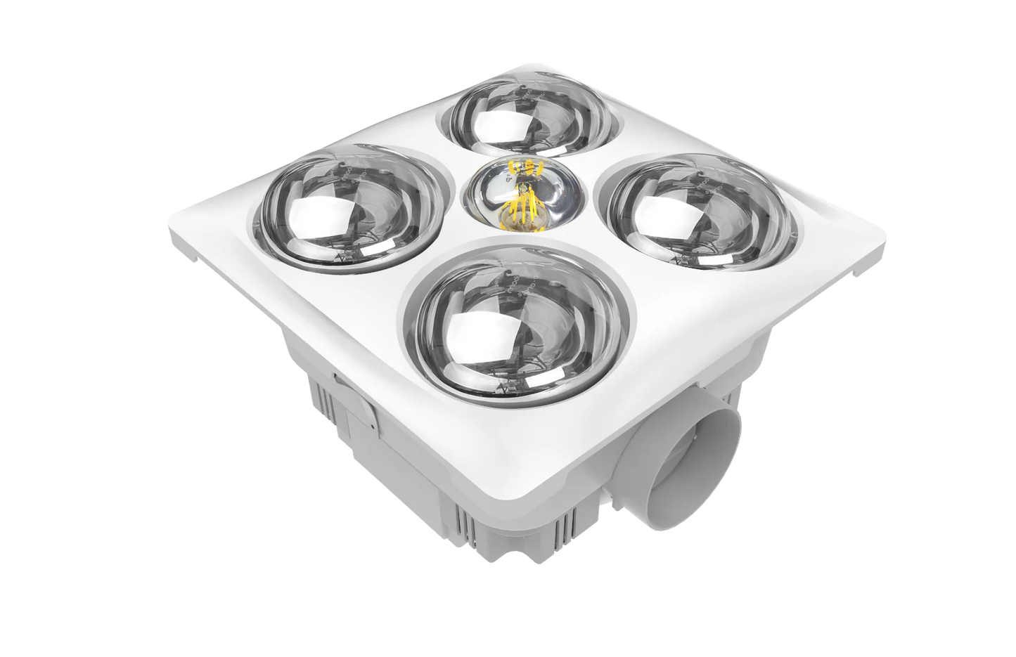 Modura BathLux4- 3 in 1 Bathroom Heater Exhaust Fan and Light Instant Heat- White