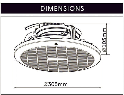 JustAir Round Ceiling Exhaust Fan- 200