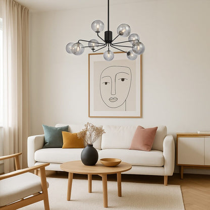 FELTON 9 Pendant Light - Black/Smoke