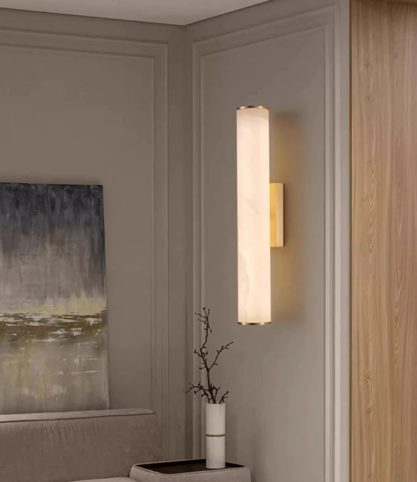 Sasso Marble Wall Light 300mm Long- Gold