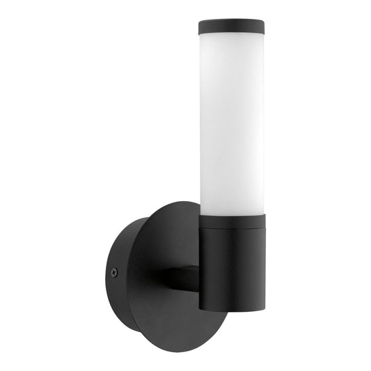Palmera Metal & Glass LED Wall Light, Single Light, Black