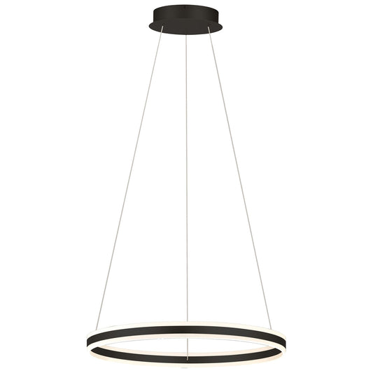 Tonarella LED Ring Pendant Light, Black