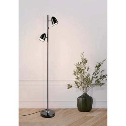Lara Metal Floor Lamp, Black