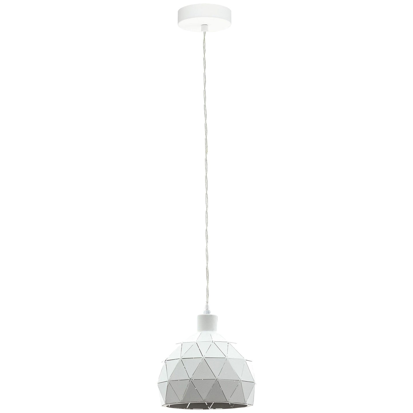 Roccaforte Steel Pendant Light, Small, White