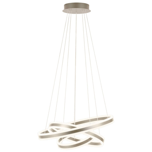 Tonarella LED Triple Ring Pendant Light, Champagne