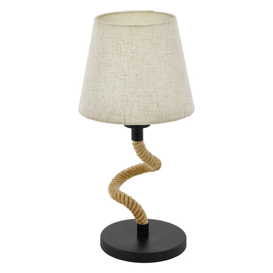 Rampside Metal & Rope Base Table Lamp