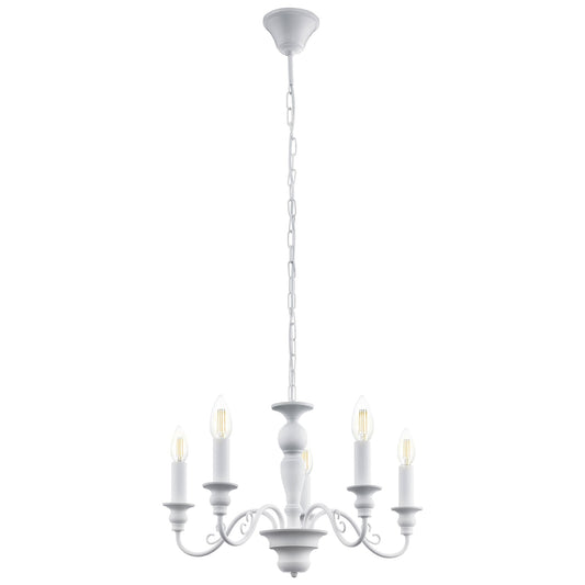 Caposile Metal Chandelier, White