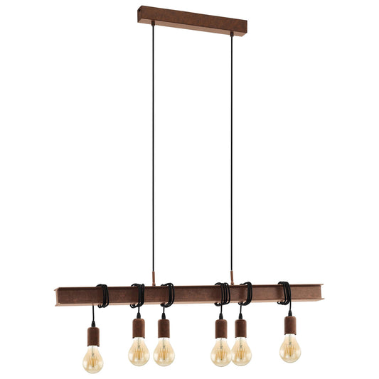 Townshend Steel Bar Pendant Light, 6 Light