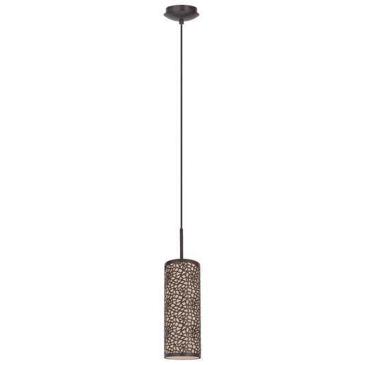 Almera Laser Cut Steel Pendant Light, Antique Brown