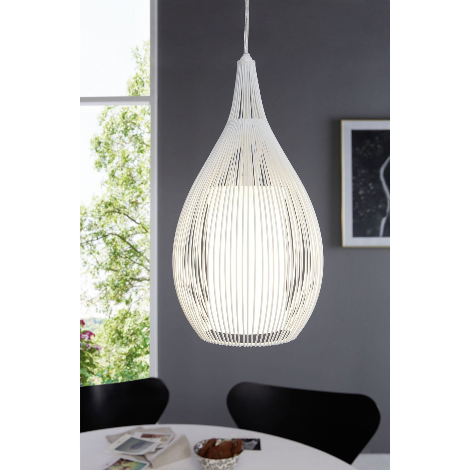 Razoni Metal Wire Pendant Light, White – The Lighting Point