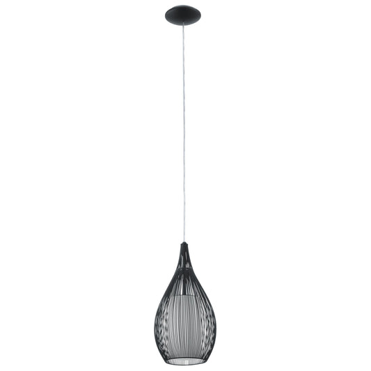 Razoni Metal Wire Pendant Light, Black
