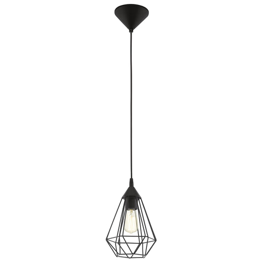 Tarbes Metal Wire Pendant Light, Small, Black