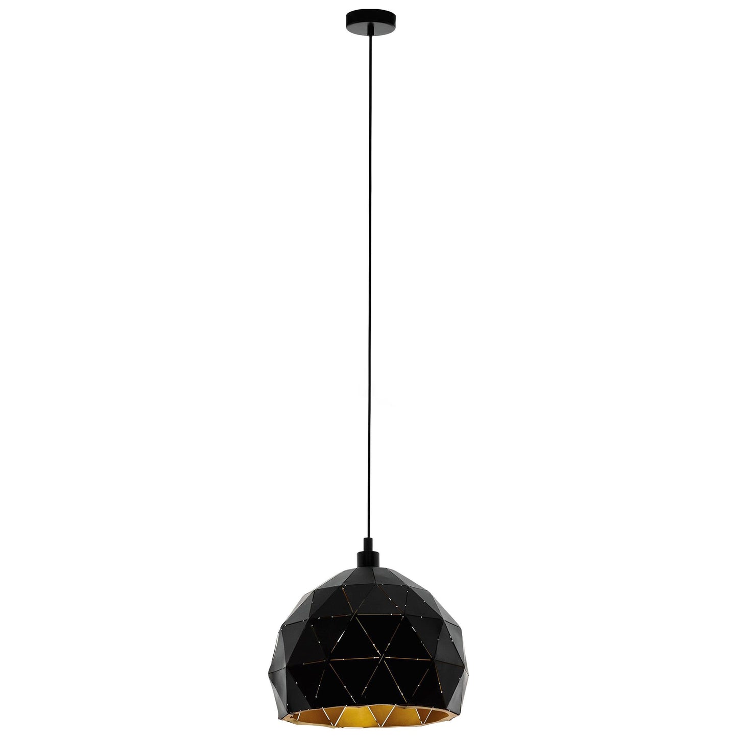 Roccaforte Steel Pendant Light, Medium, Black