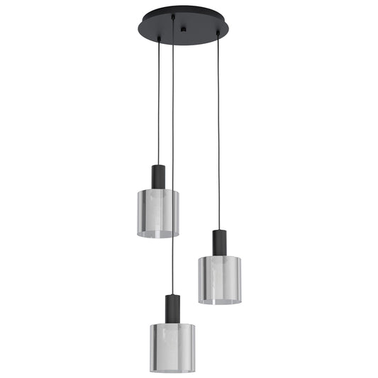 Gorosiba Glass Cluster Pendant Light, 3 Light