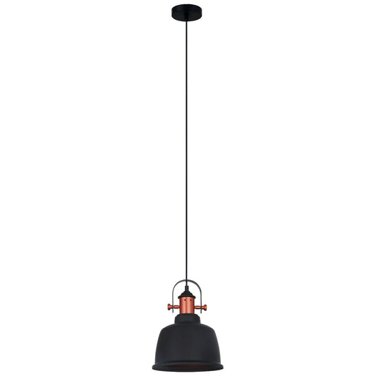 Alta Iron Pendant Light, Matt Black
