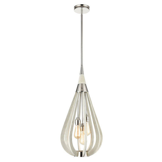 Bonito Wooden Frame Pendant Light, Medium, Winter Moss