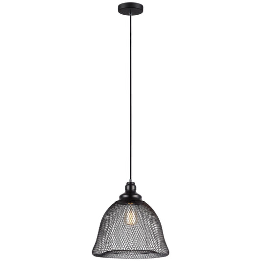 Cheveux Iron Mesh Pendant Light, Large Bell