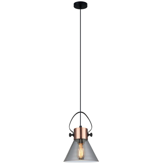 Fumoso Glass Pendant Light, Cone