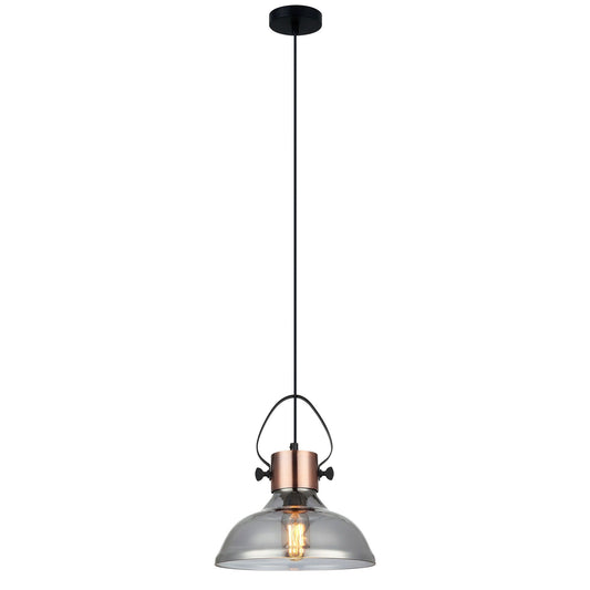 Fumoso Glass Pendant Light, Dome