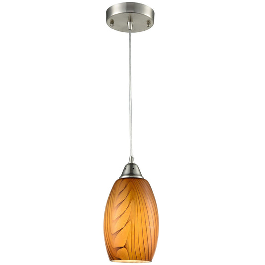 Glaze Glass Pendant Light, Amber