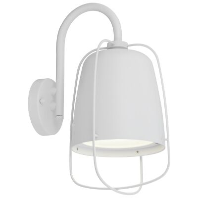 Hink IP44 Metal Outdoor Wall Light, Matt White