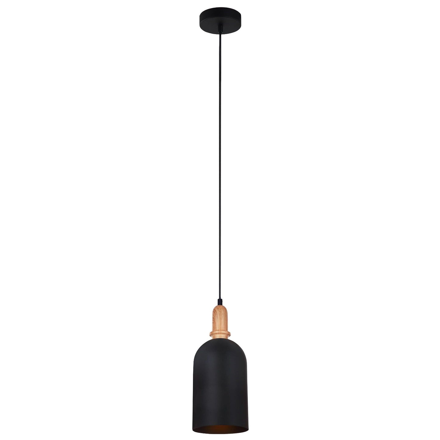 Horten Iron Pendant Light, Matt Black