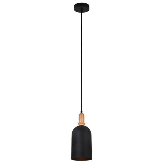 Horten Iron Pendant Light, Matt Black