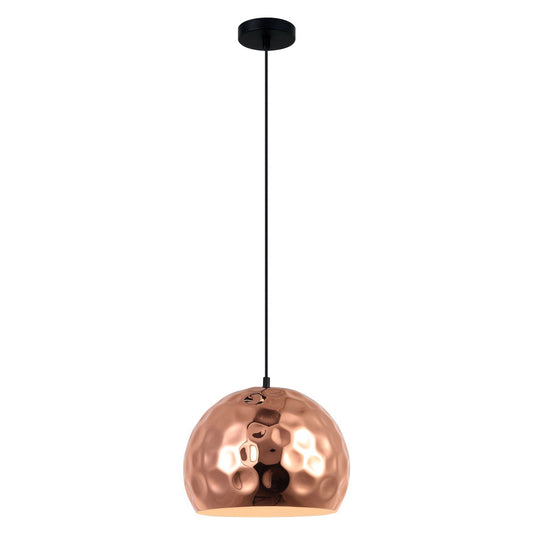 Koper Iron Pendant Light, Hemisphere
