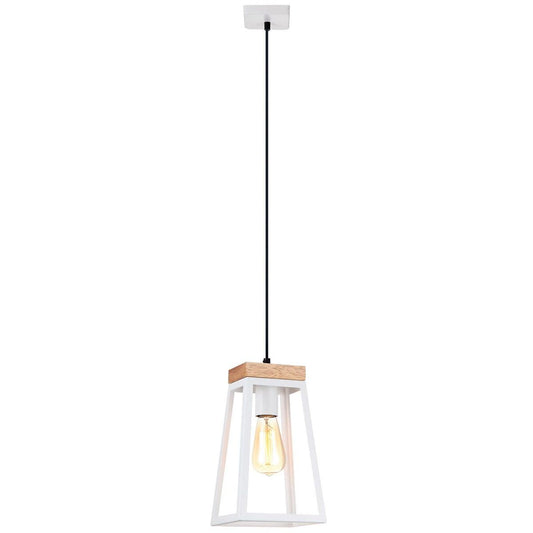 Lanterana Iron Frame Pendant Light, White