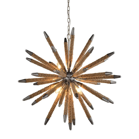 Mazza Metal & Rope Pendant Light