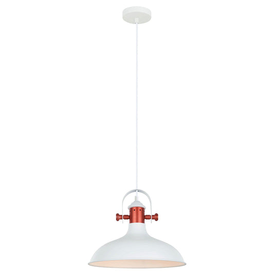 Narvik Iron Pendant Light, Matt White