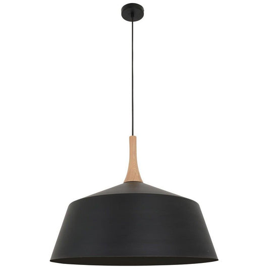 Nordic Steel Pendant Light, Large, Black