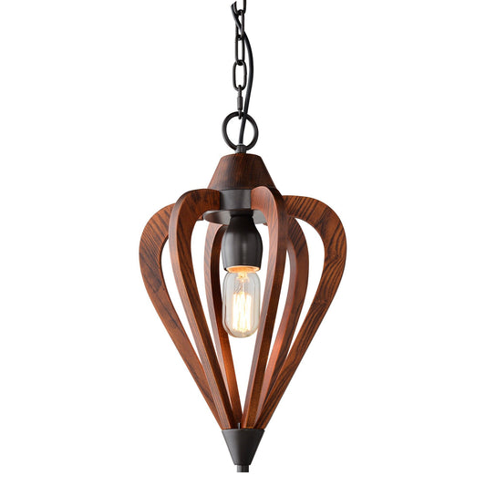 Senorita Wooden Frame Pendant Light, Small, Cherrywood