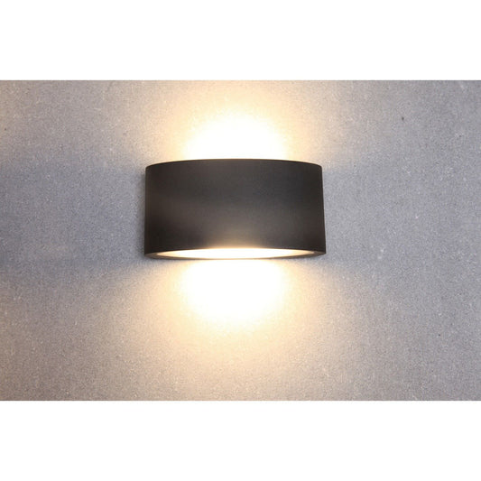 Tama IP54 Exterior Up/Down LED Wall Light, Black