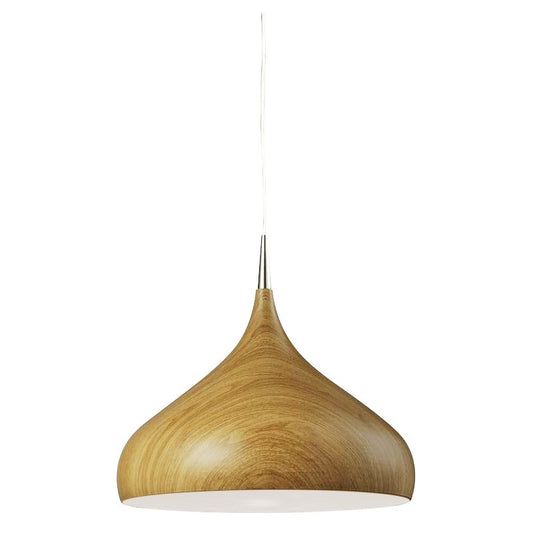 Zara Metal Pendant Light, Large, Oak